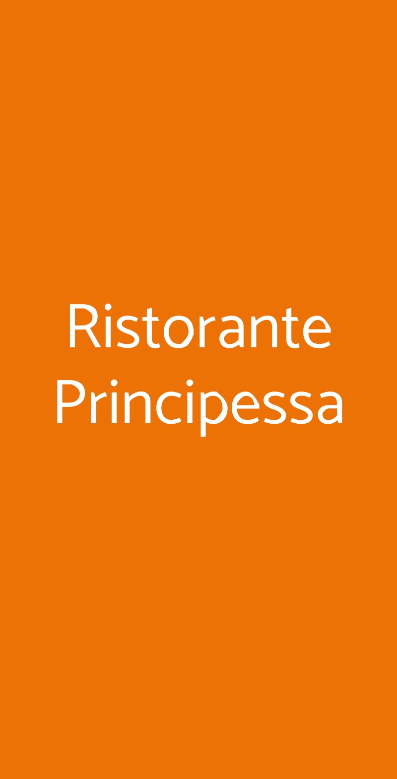 Ristorante Principessa Venezia menù 1 pagina