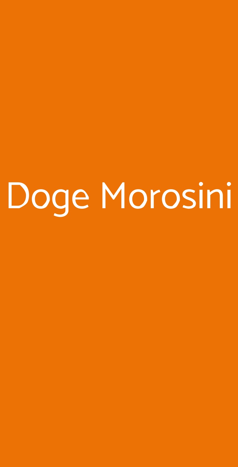 Doge Morosini Venezia menù 1 pagina