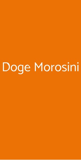 Doge Morosini, Venezia