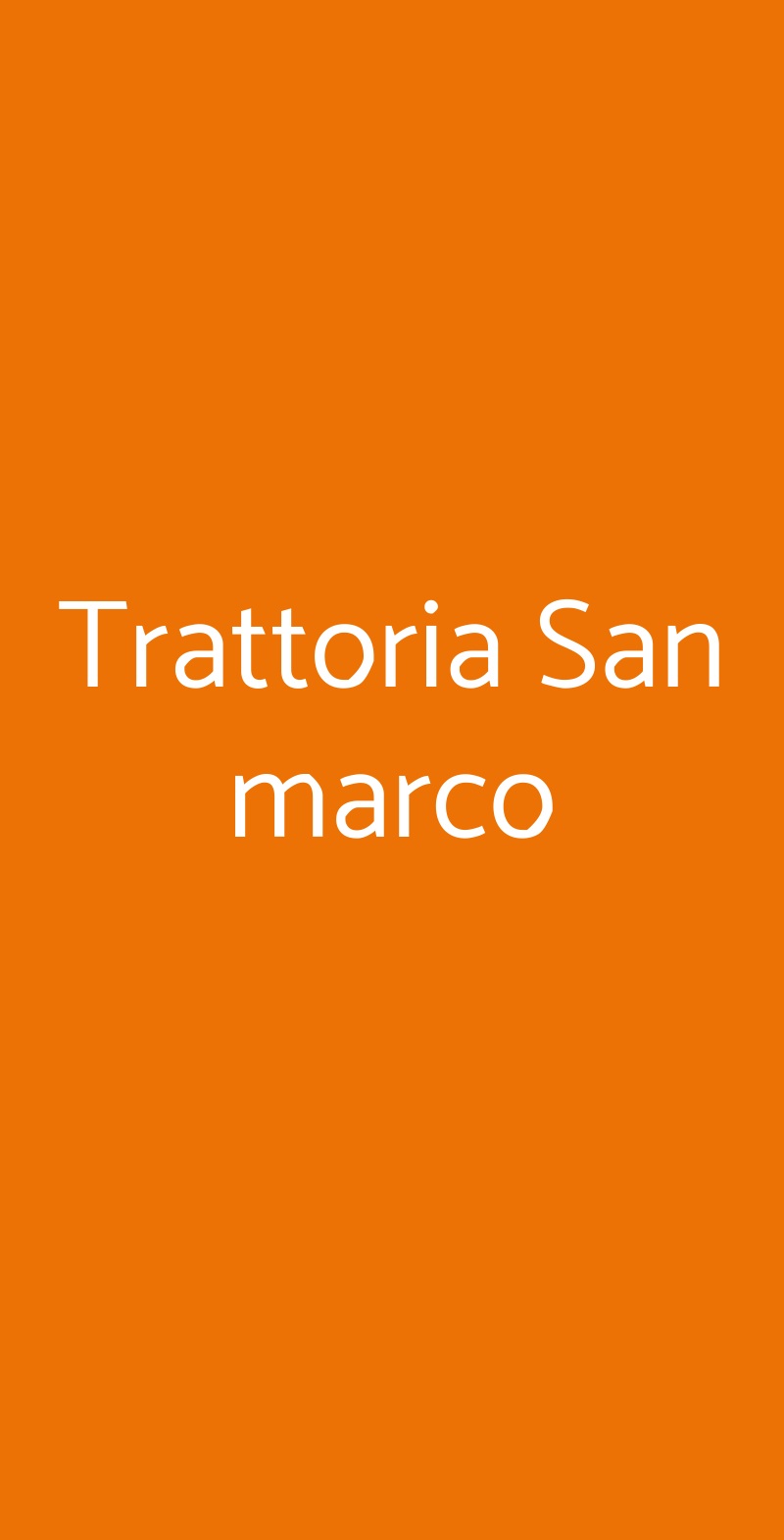 Trattoria San marco Chioggia menù 1 pagina