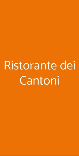 Ristorante Dei Cantoni, Longiano
