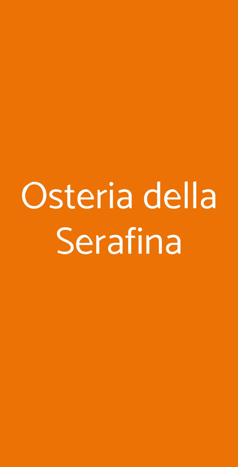 Osteria della Serafina Bertinoro menù 1 pagina