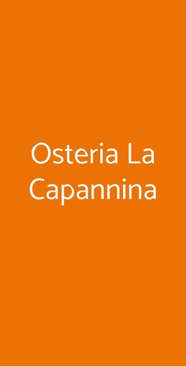 Osteria La Capannina, Longiano