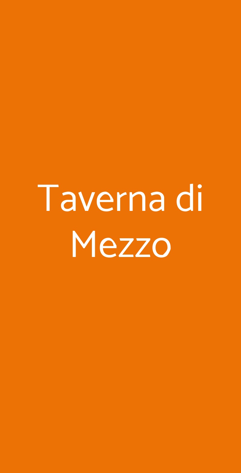 Taverna di Mezzo Forli menù 1 pagina