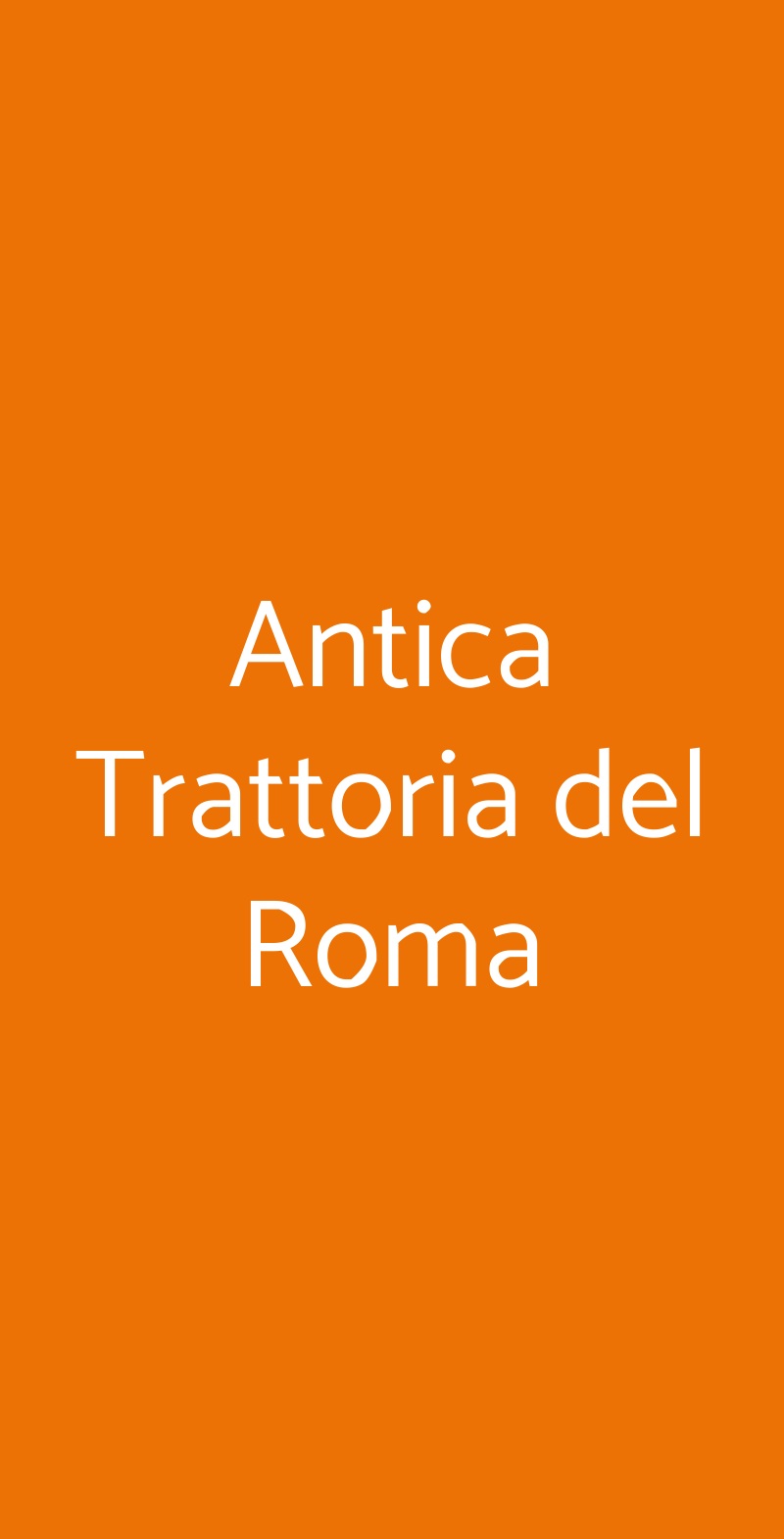 Antica Trattoria del Roma Bagno di Romagna menù 1 pagina
