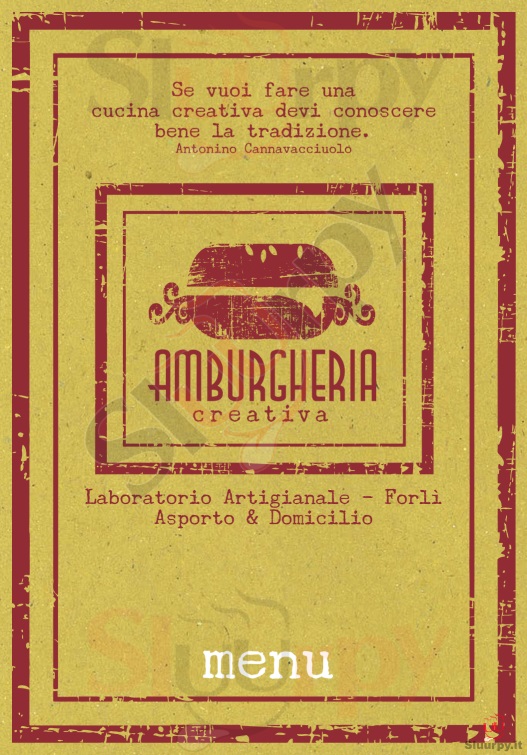Amburgheria Creativa Forli' menù 1 pagina