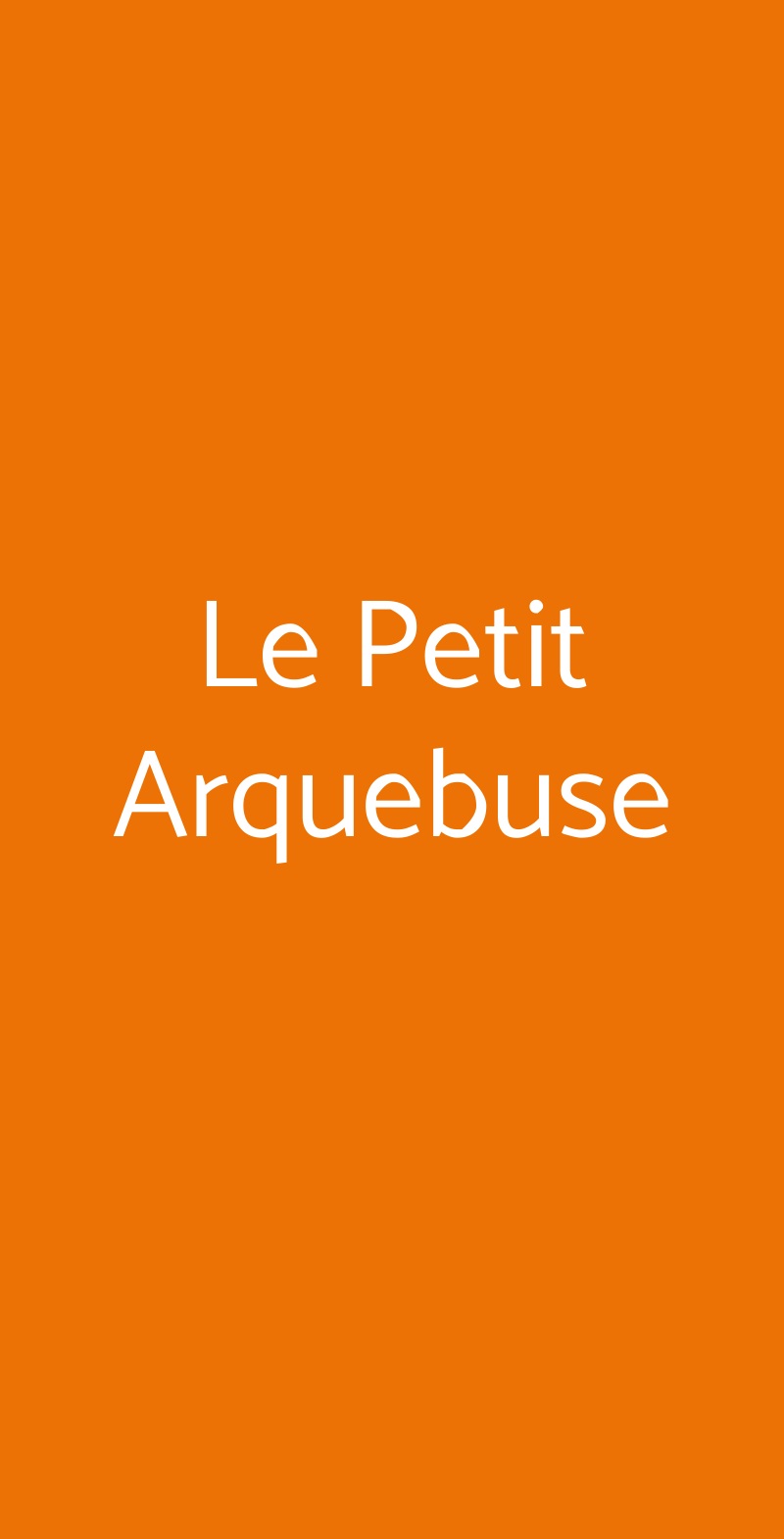 Le Petit Arquebuse Forli menù 1 pagina