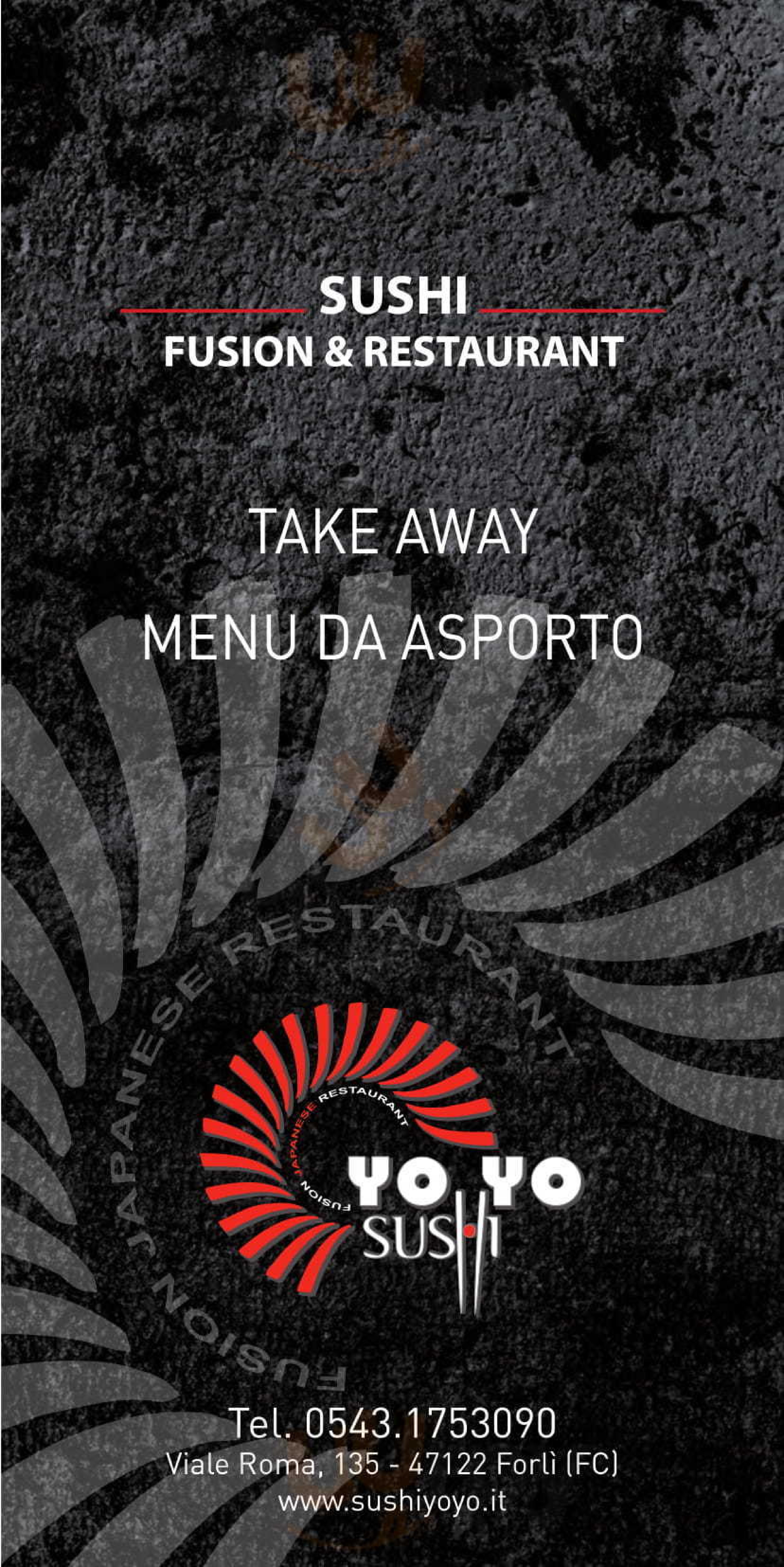 Sushi YO YO Forlì menù 1 pagina