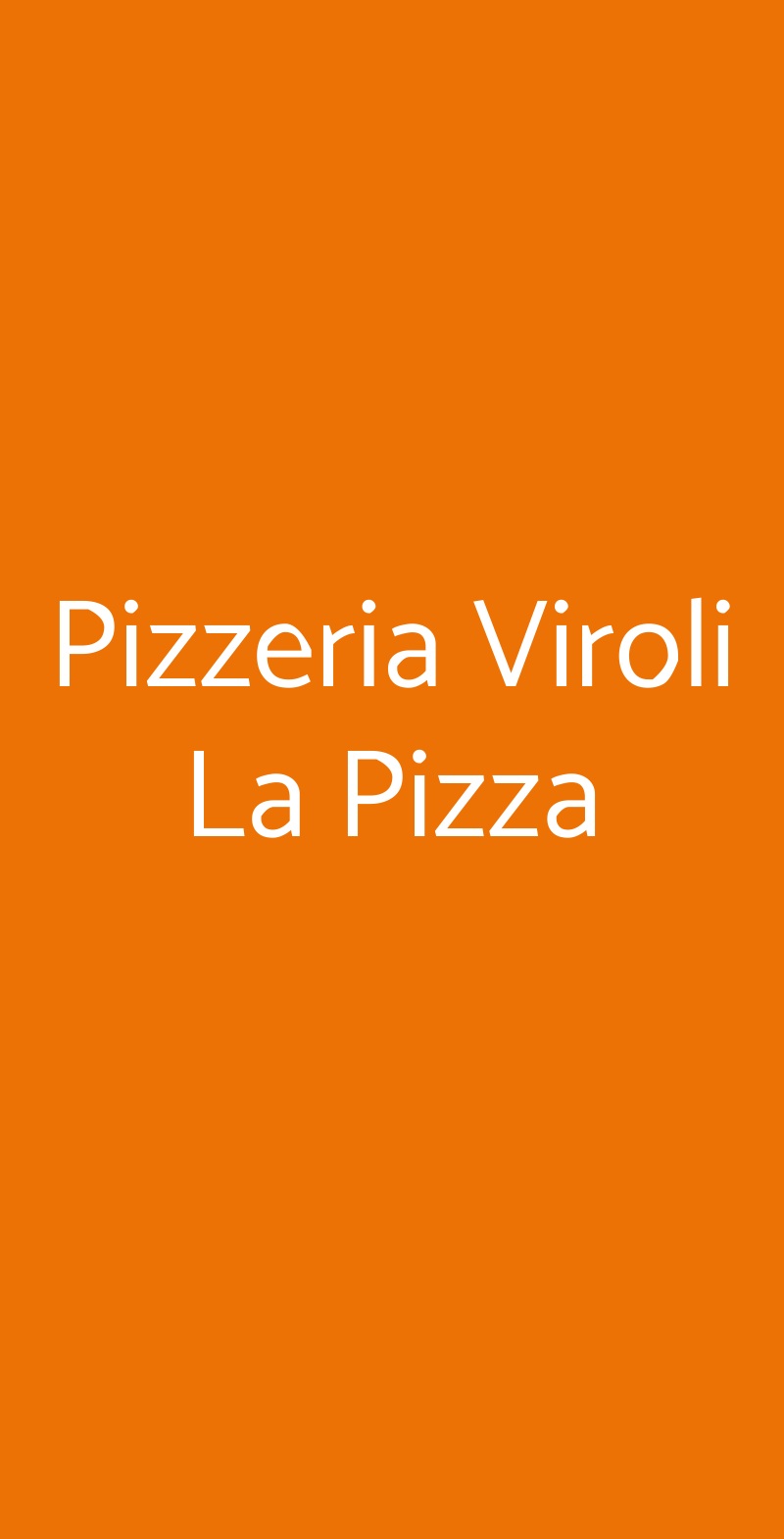 Pizzeria Viroli La Pizza Forlì menù 1 pagina