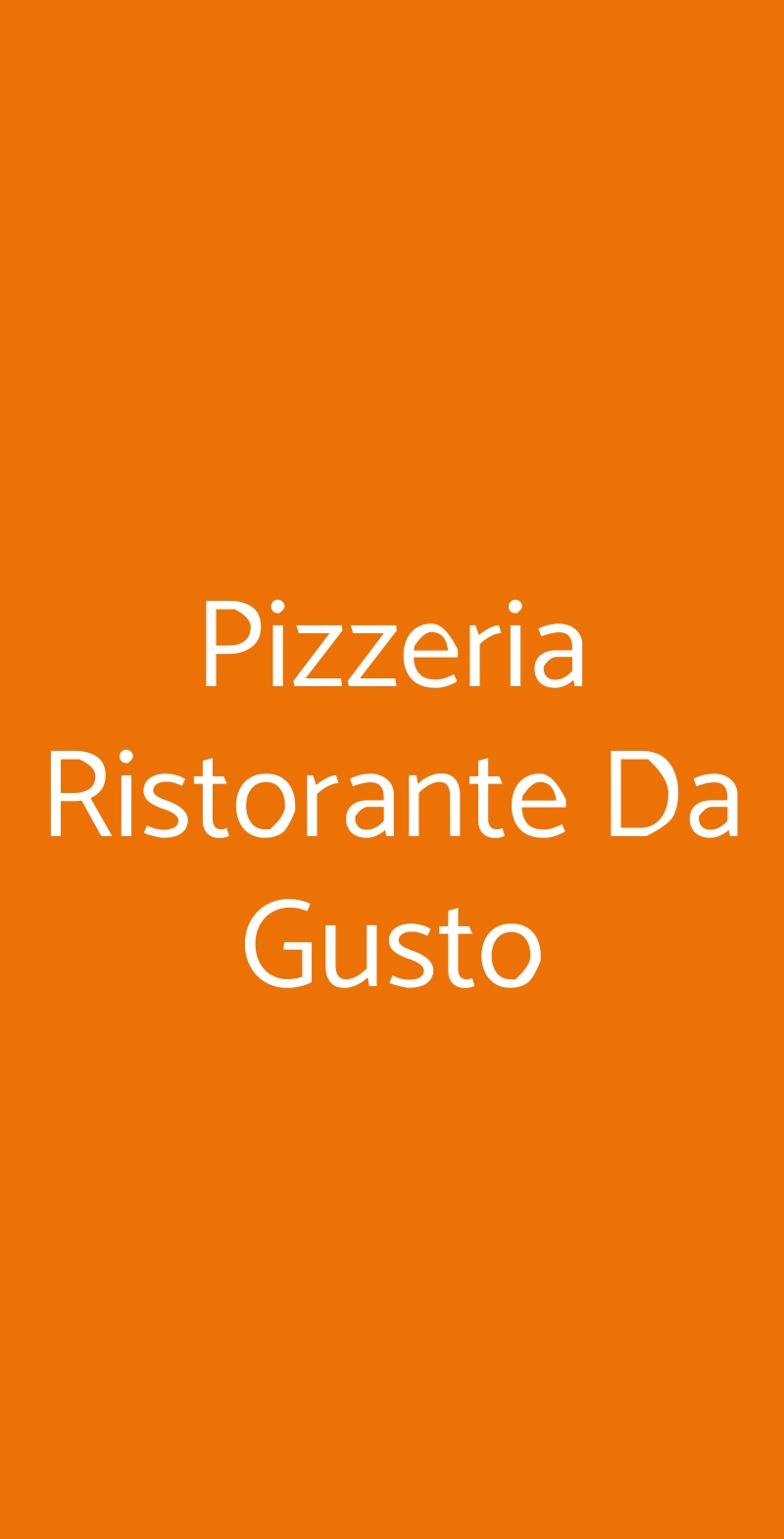 Pizzeria Ristorante Da Gusto Forli menù 1 pagina