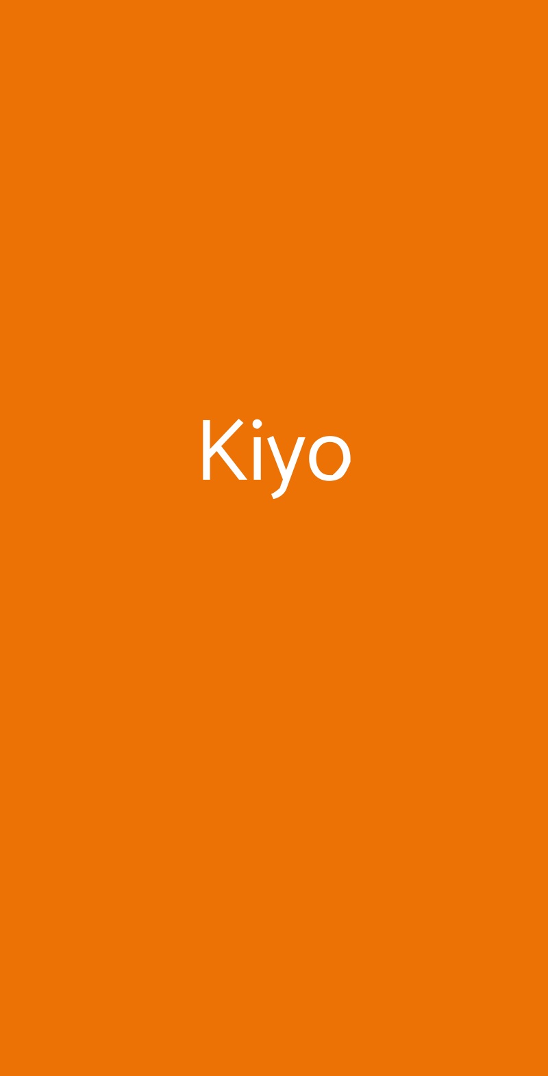 Kiyo Milano menù 1 pagina