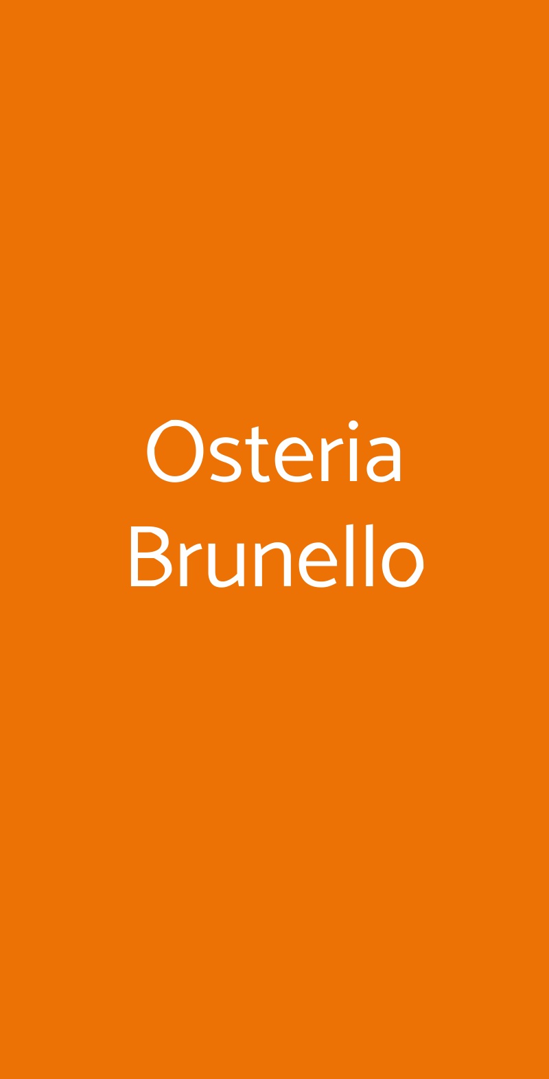 Osteria Brunello Milano menù 1 pagina