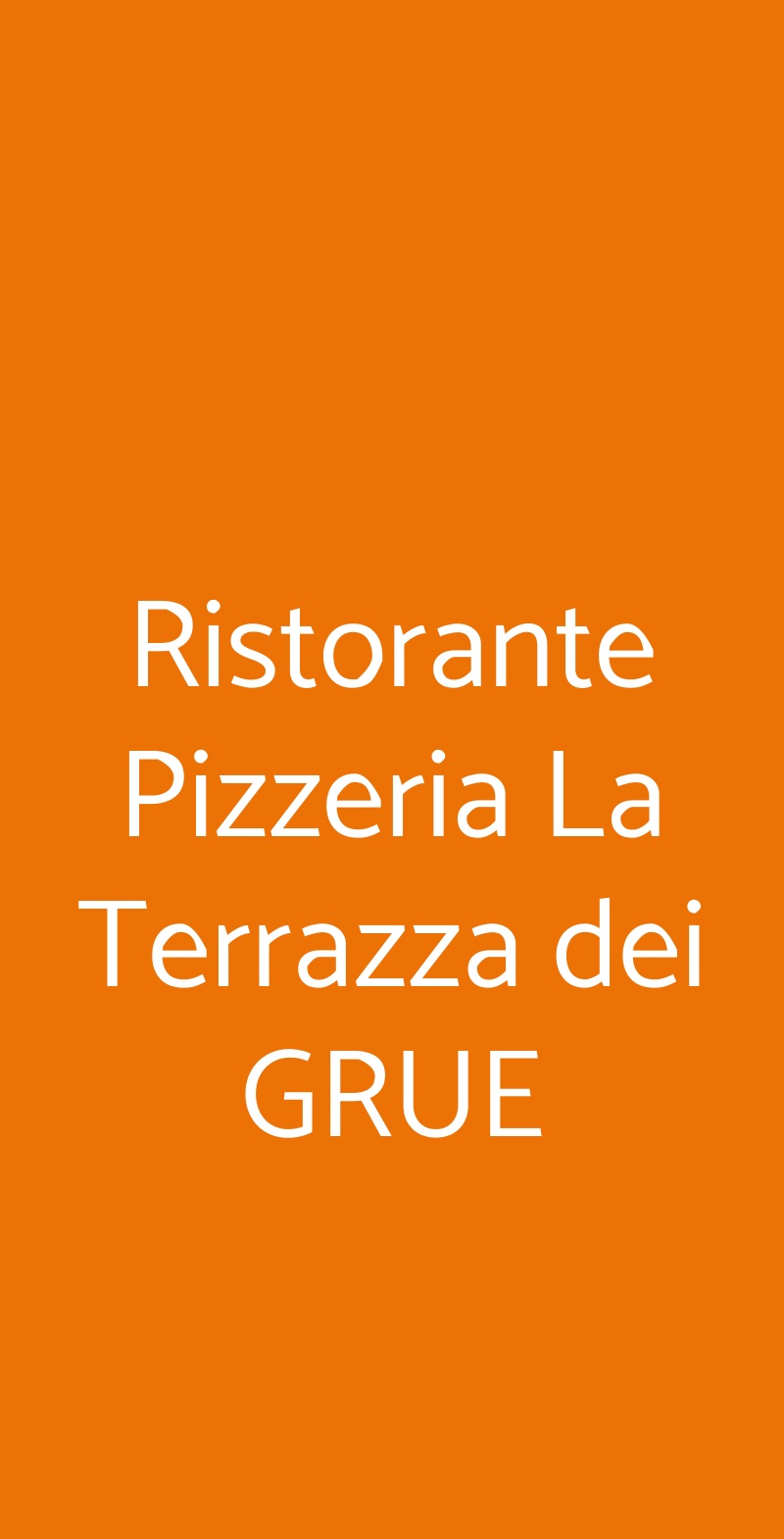 Ristorante Pizzeria La Terrazza dei GRUE Castelli menù 1 pagina