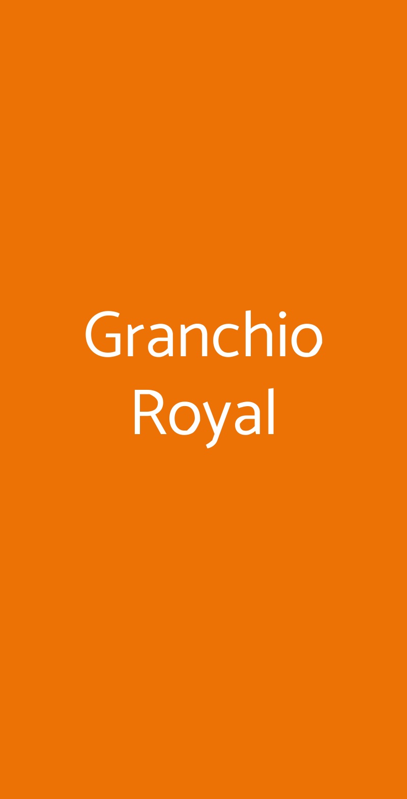 Granchio Royal Pescara menù 1 pagina