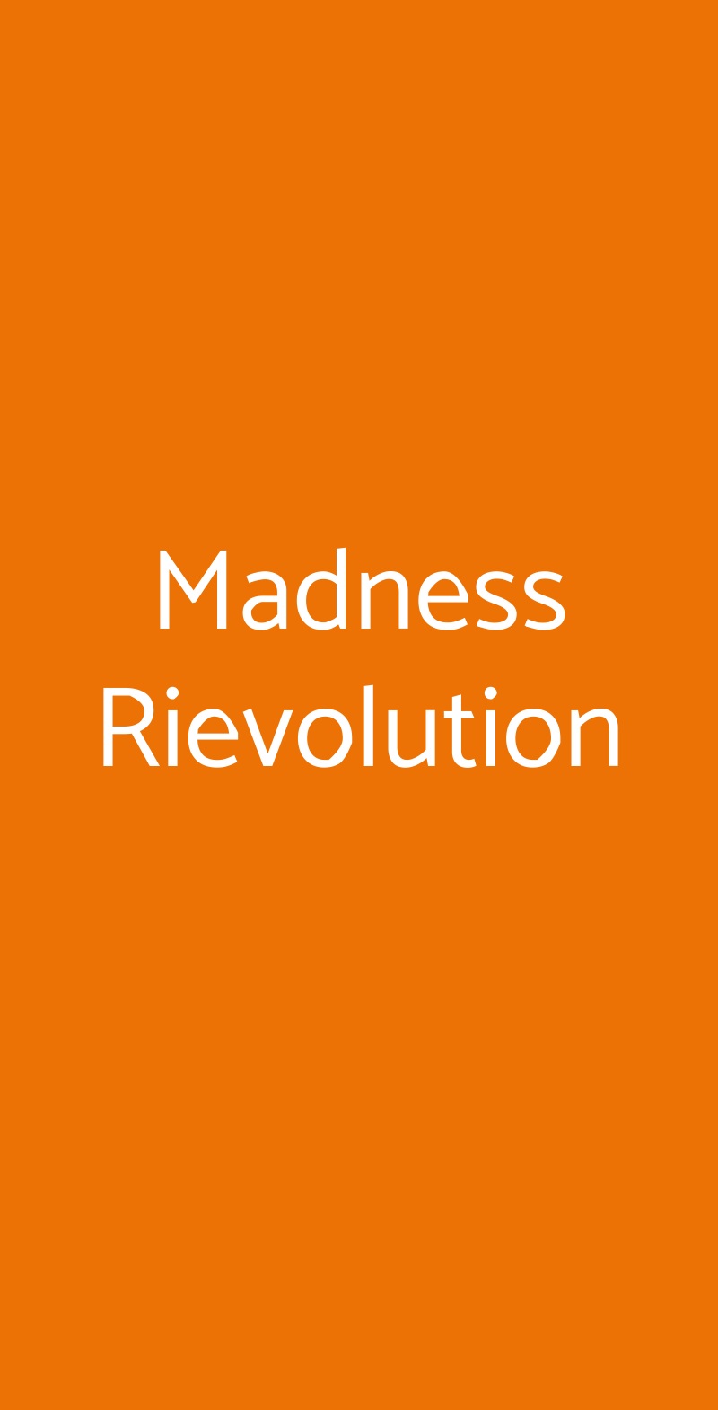Madness Rievolution Pescara menù 1 pagina