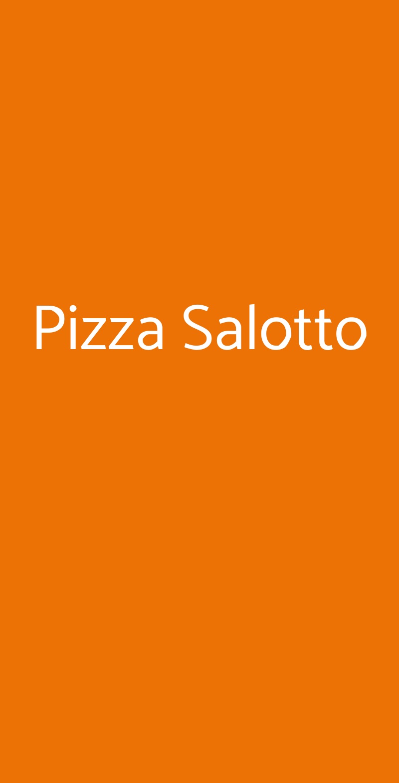 Pizza Salotto Pescara menù 1 pagina