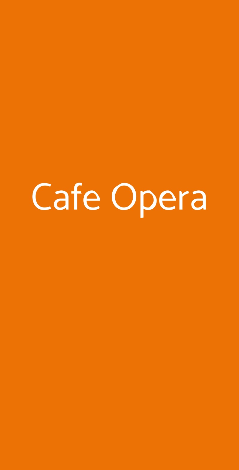 Cafe Opera Recanati menù 1 pagina