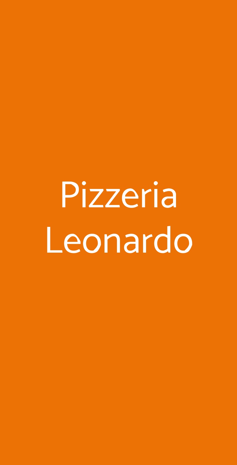 Pizzeria Leonardo Chieti menù 1 pagina