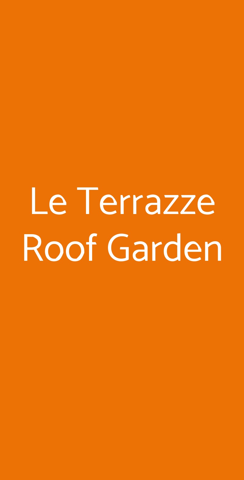 Le Terrazze Roof Garden Pescara menù 1 pagina