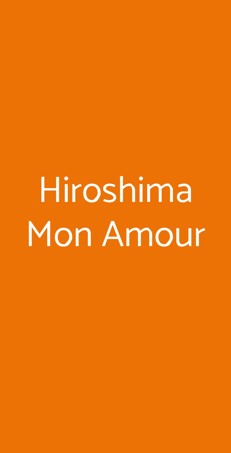 Hiroshima Mon Amour Pescara menù 1 pagina