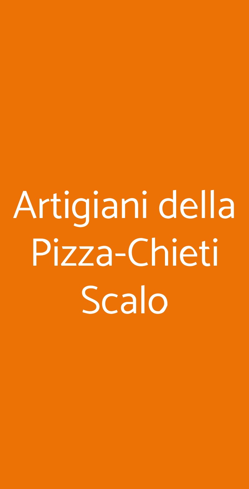 Artigiani della Pizza-Chieti Scalo Chieti menù 1 pagina