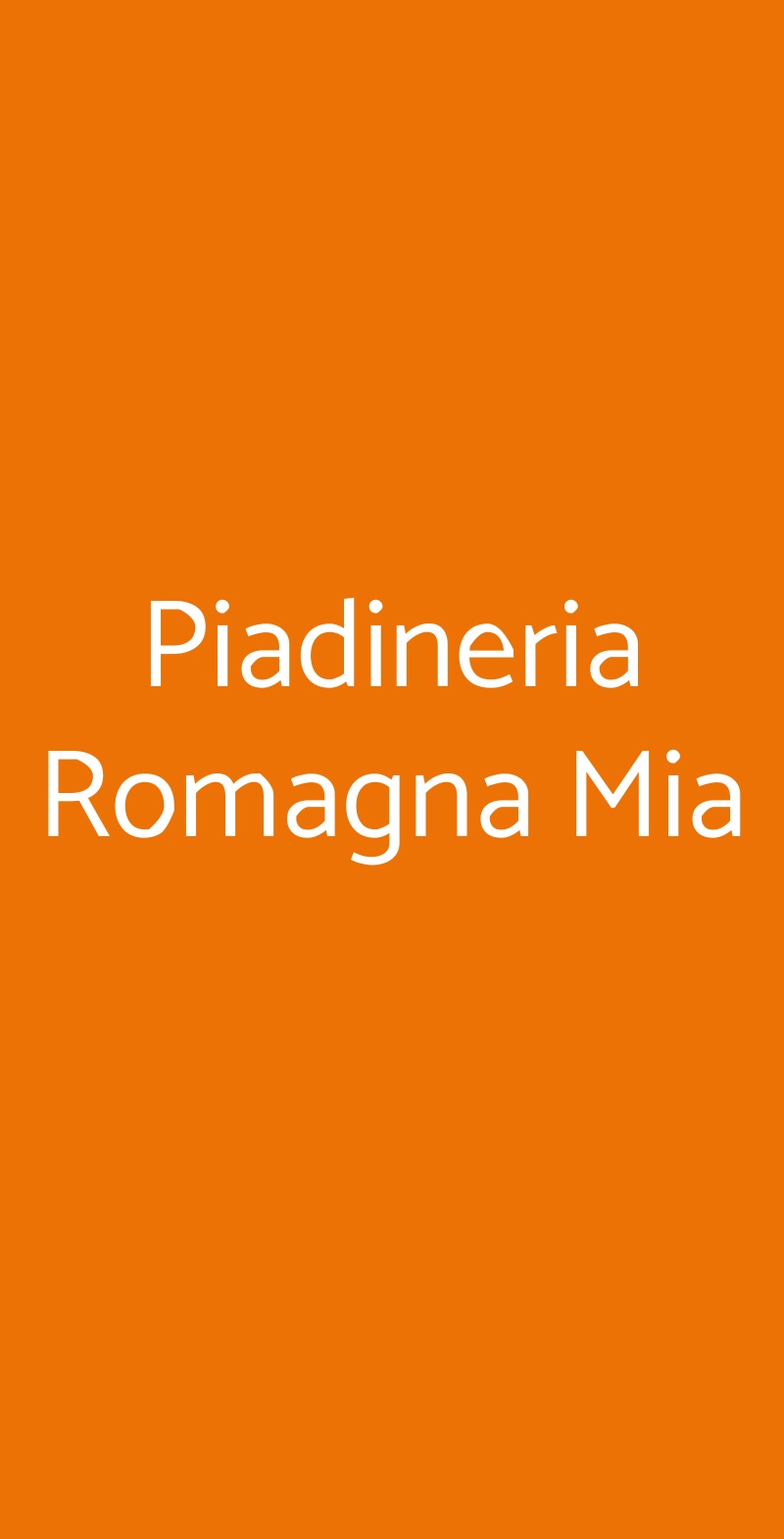 Piadineria Romagna Mia Chieti menù 1 pagina