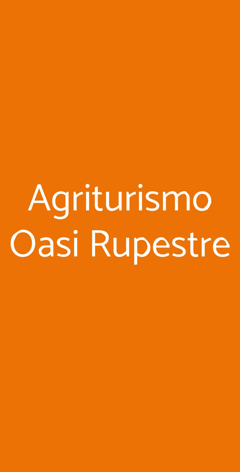Agriturismo Oasi Rupestre Montescaglioso menù 1 pagina