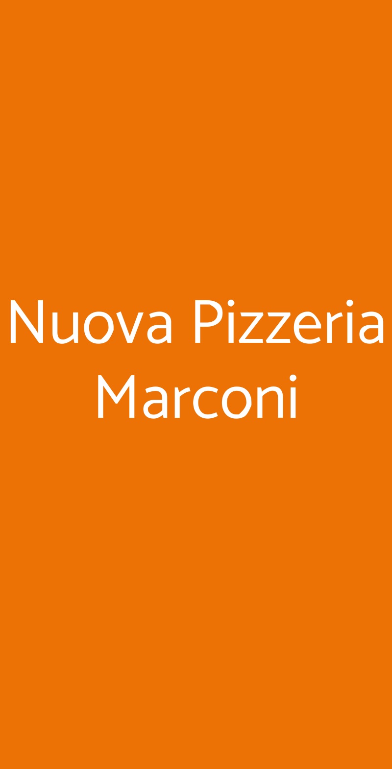 Nuova Pizzeria Marconi Bologna menù 1 pagina