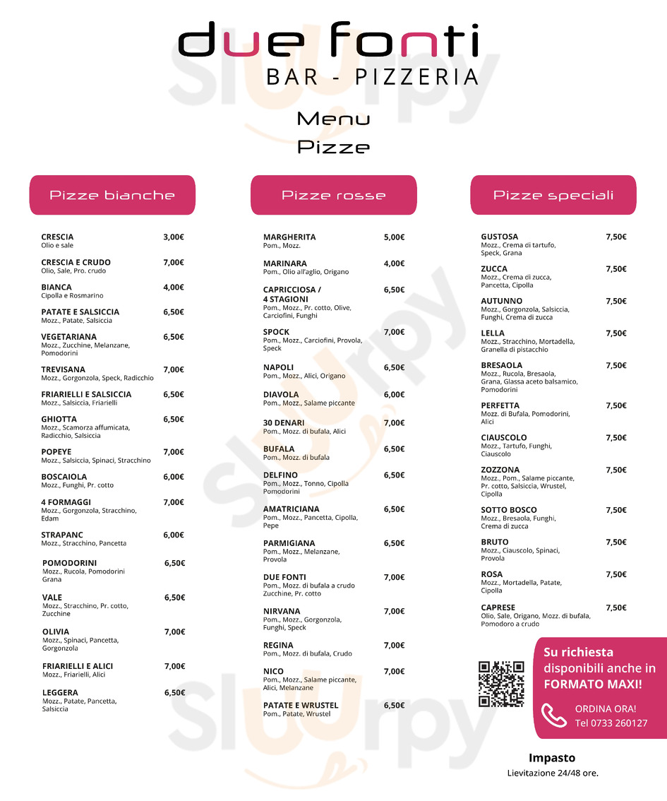 Bar Pizzeria Due Fonti, Macerata