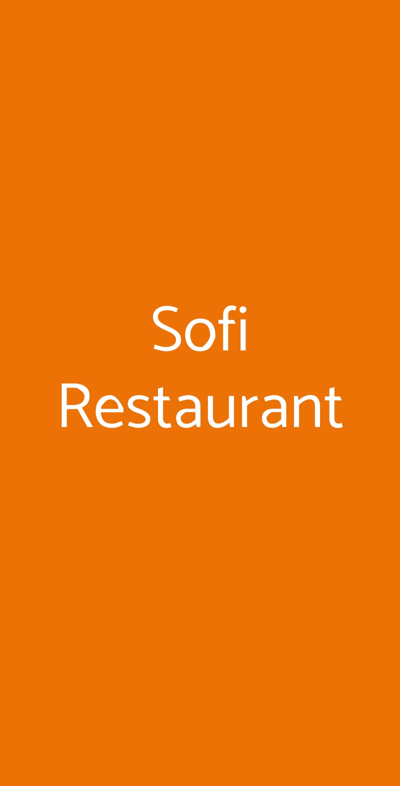 Sofi Restaurant Matera menù 1 pagina