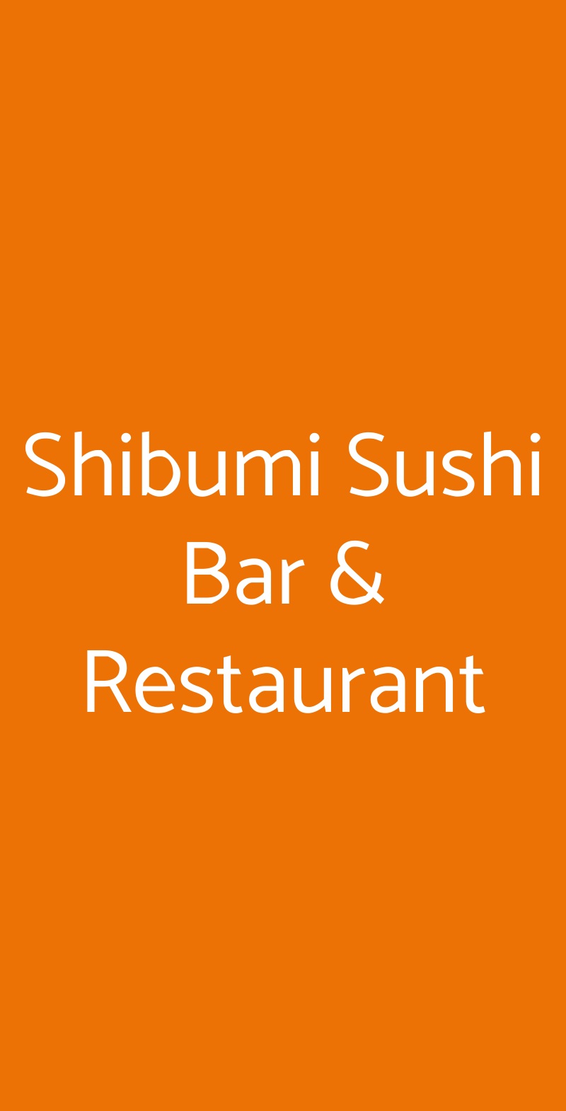 Shibumi Sushi Bar & Restaurant Potenza menù 1 pagina