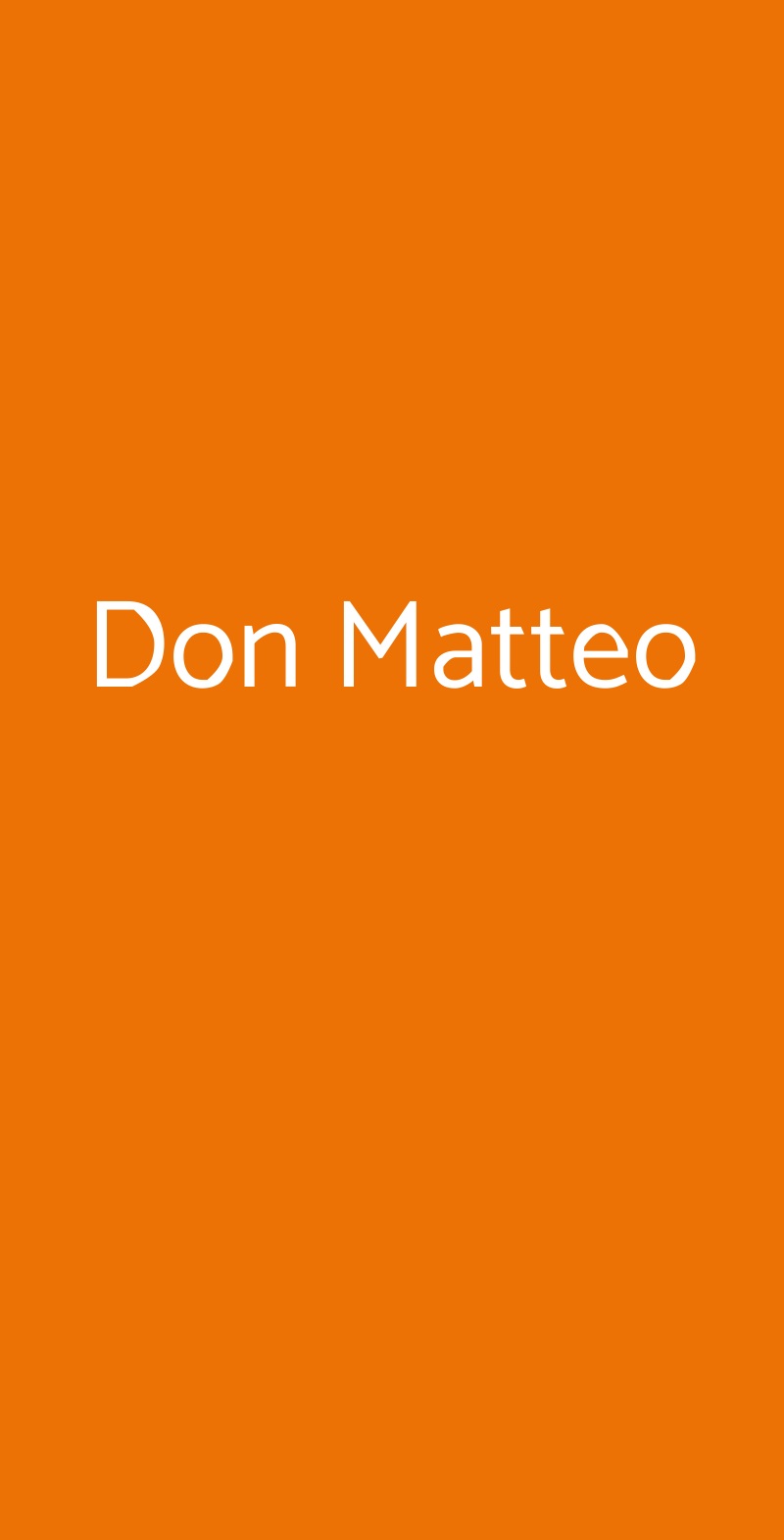Don Matteo Matera menù 1 pagina
