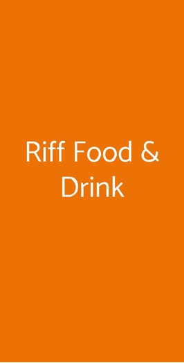 Riff Food & Drink, Cosenza