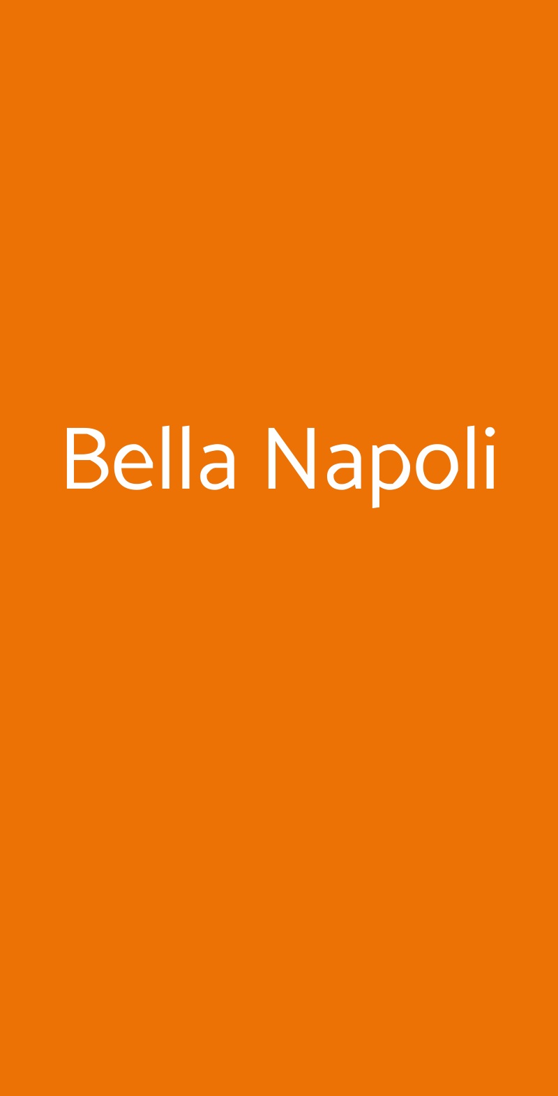 Bella Napoli Fano menù 1 pagina