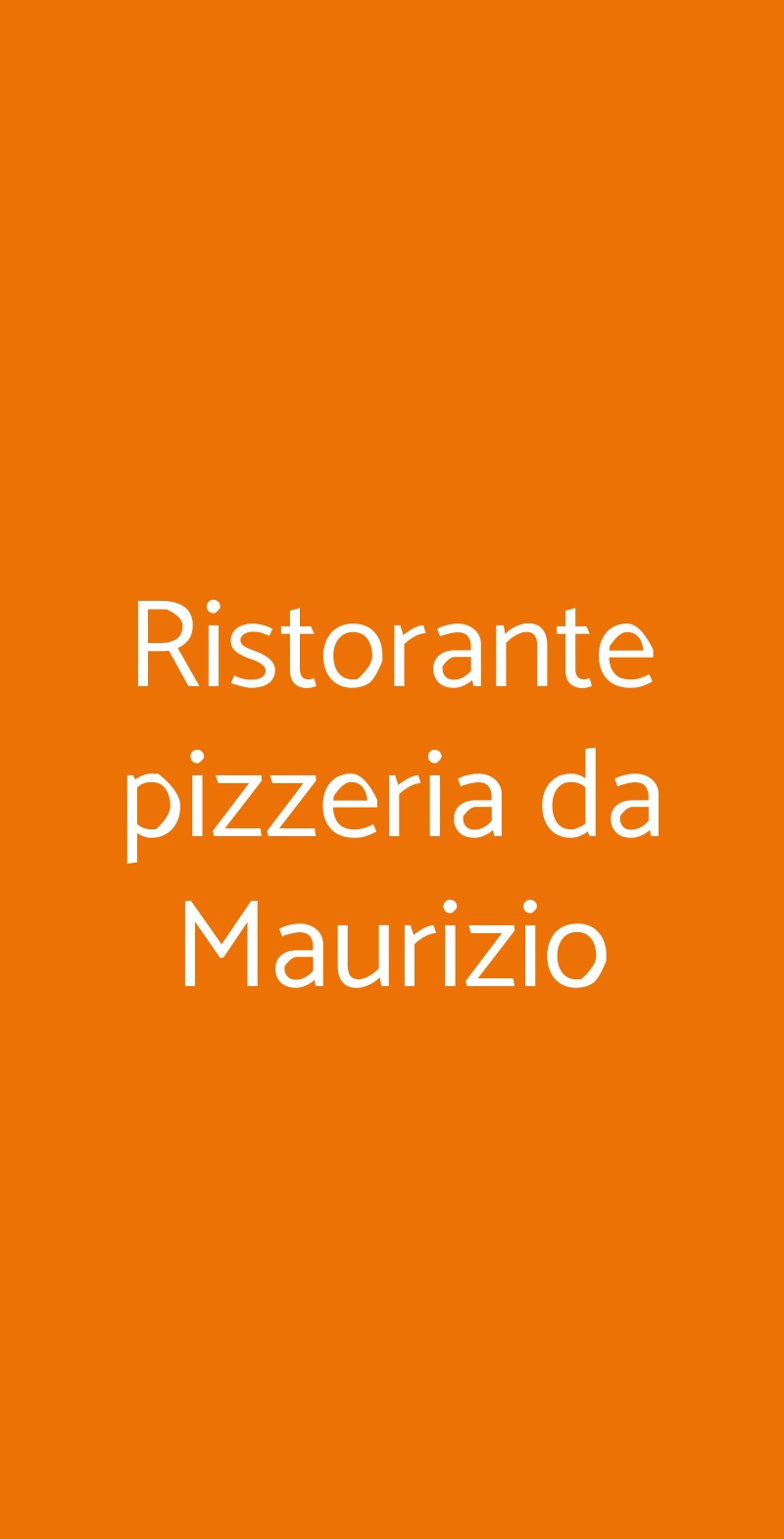 Ristorante pizzeria da Maurizio Amantea menù 1 pagina