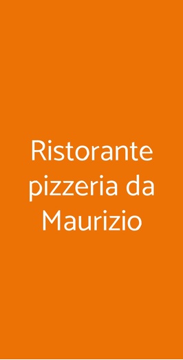 Ristorante Pizzeria Da Maurizio, Amantea