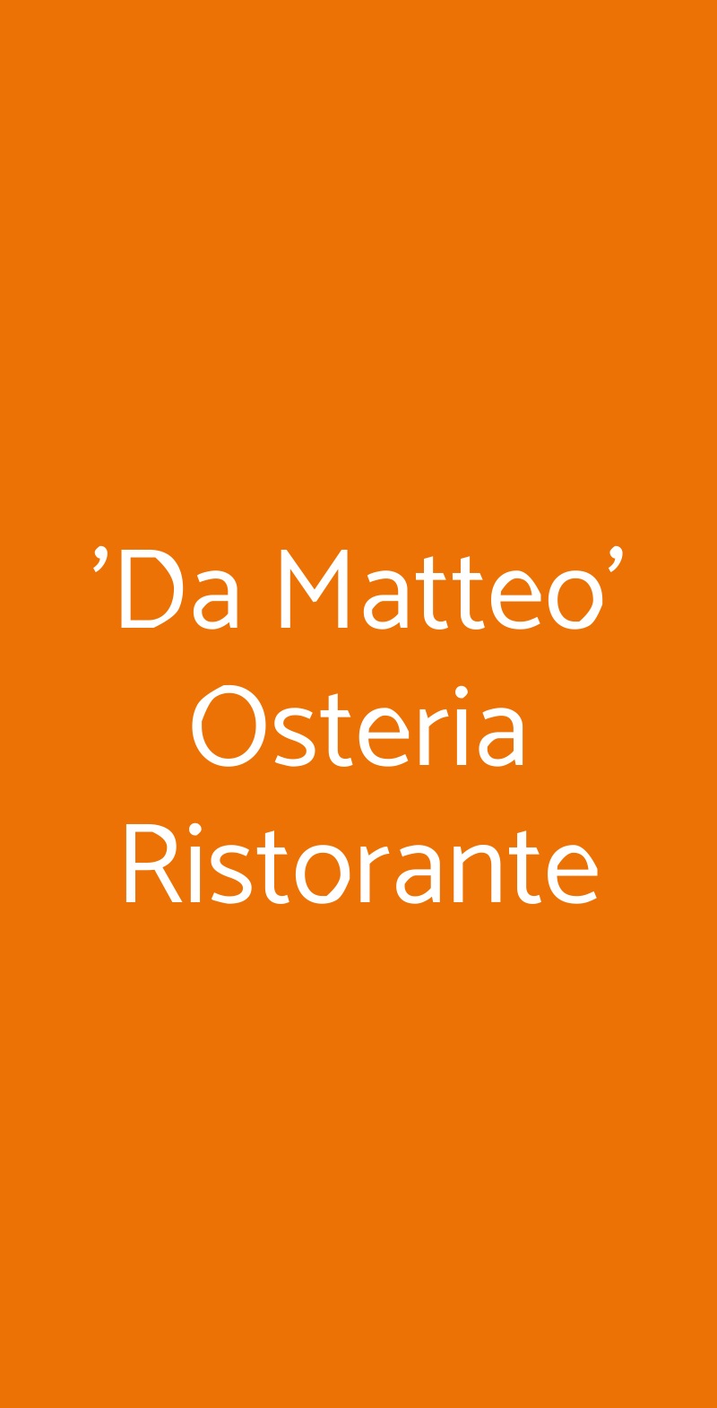 'Da Matteo' Osteria Ristorante Montemaggiore al Metauro menù 1 pagina