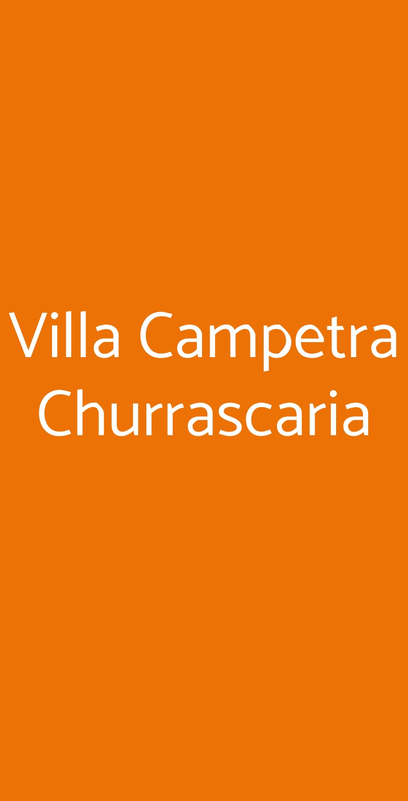 Villa Campetra Churrascaria Reggio Calabria menù 1 pagina
