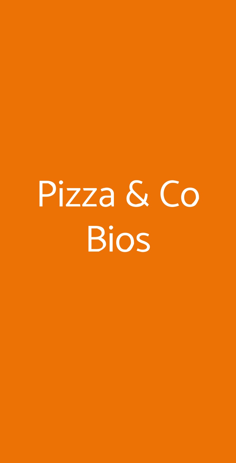 Pizza & Co Bios Reggio Calabria menù 1 pagina
