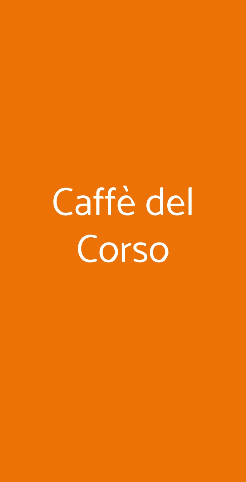Caffè del Corso Fossombrone menù 1 pagina