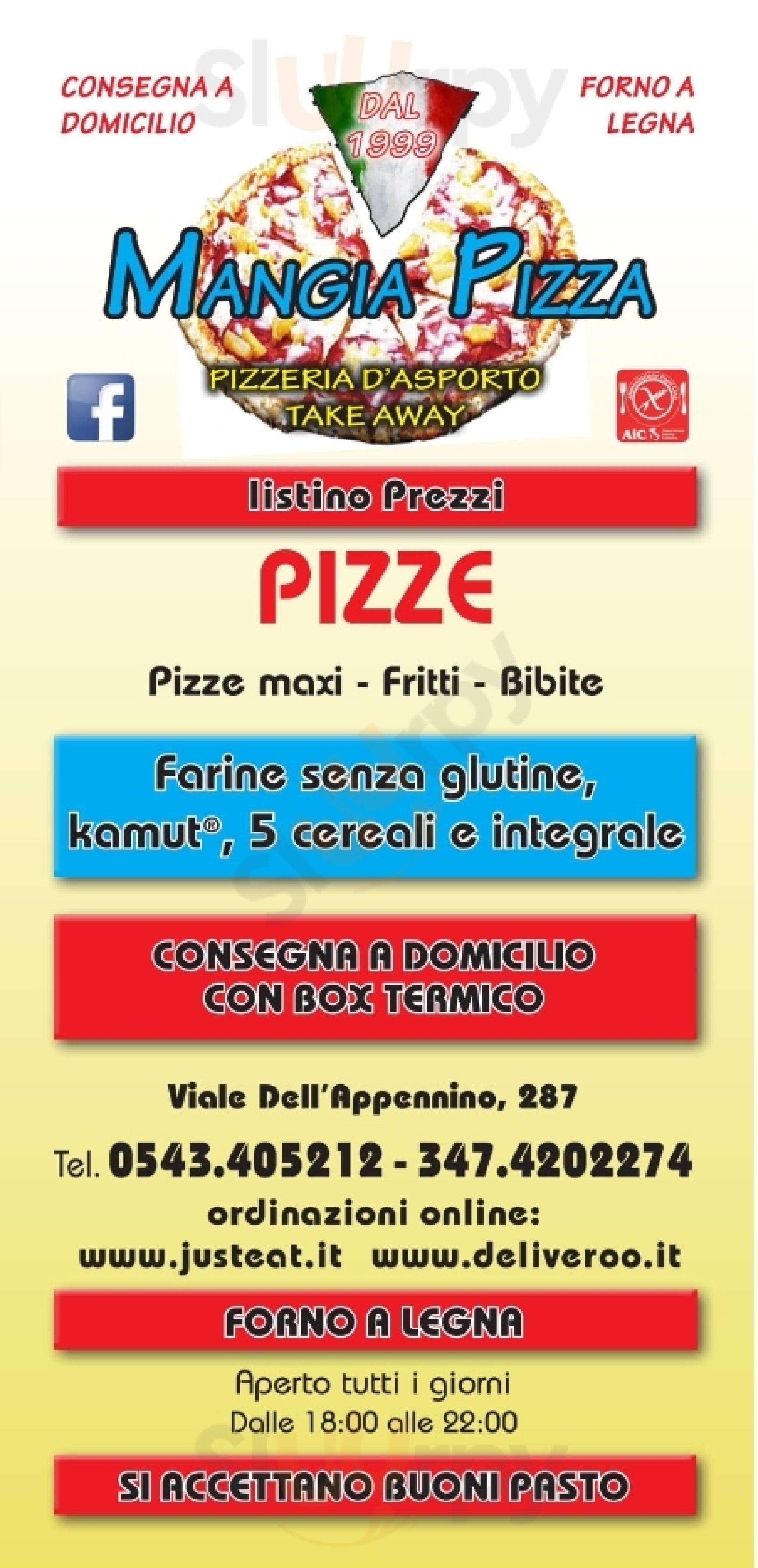 MANGIA PIZZA Forlì menù 1 pagina
