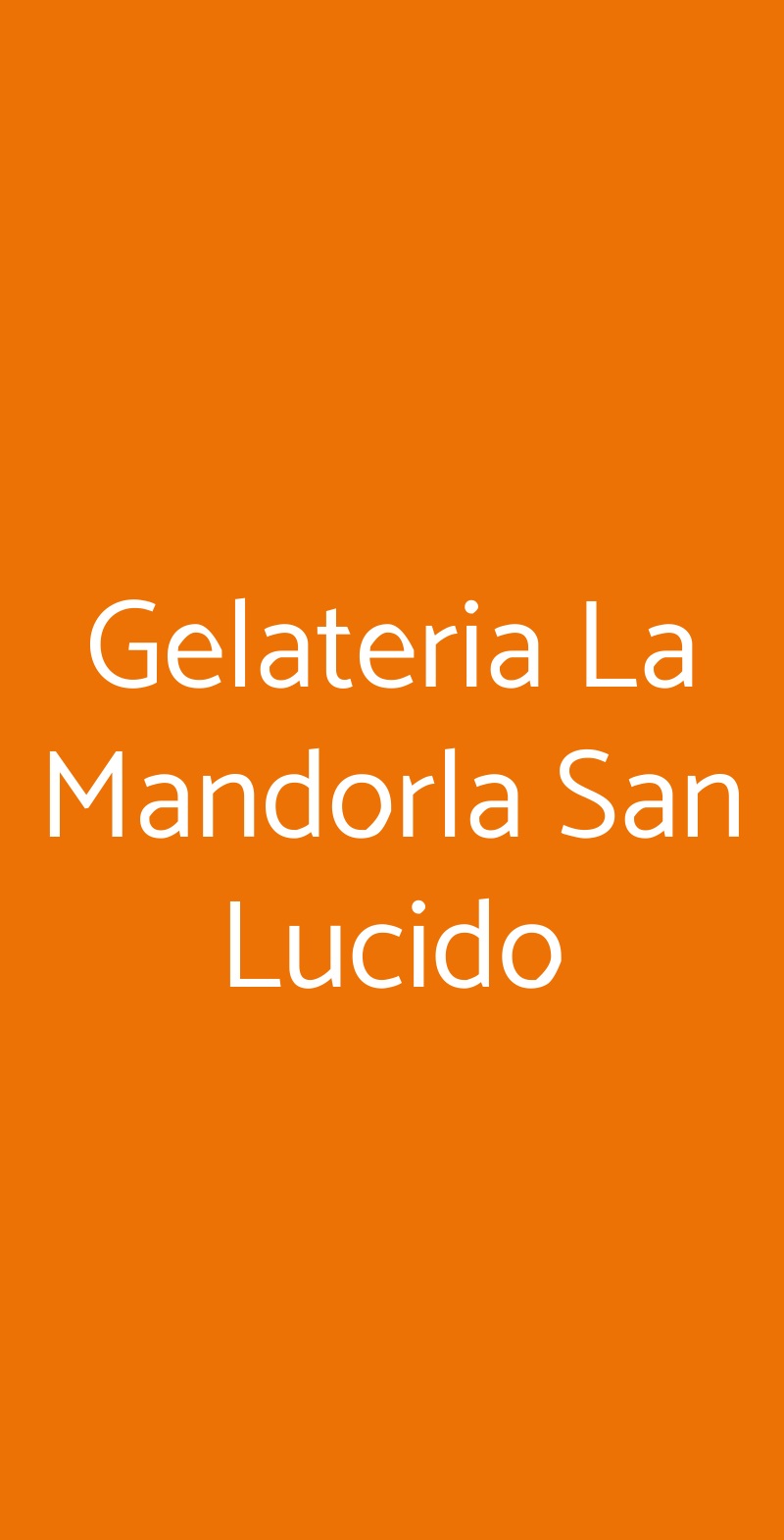 Gelateria La Mandorla San Lucido San Lucido menù 1 pagina