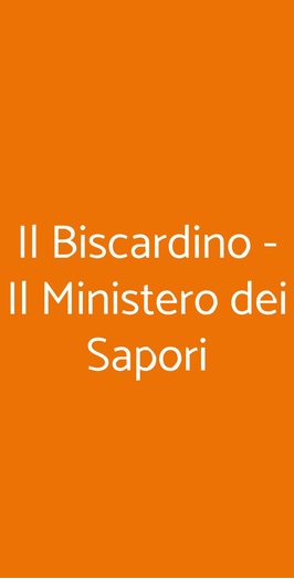 Il Biscardino - Il Ministero Dei Sapori, Cropalati