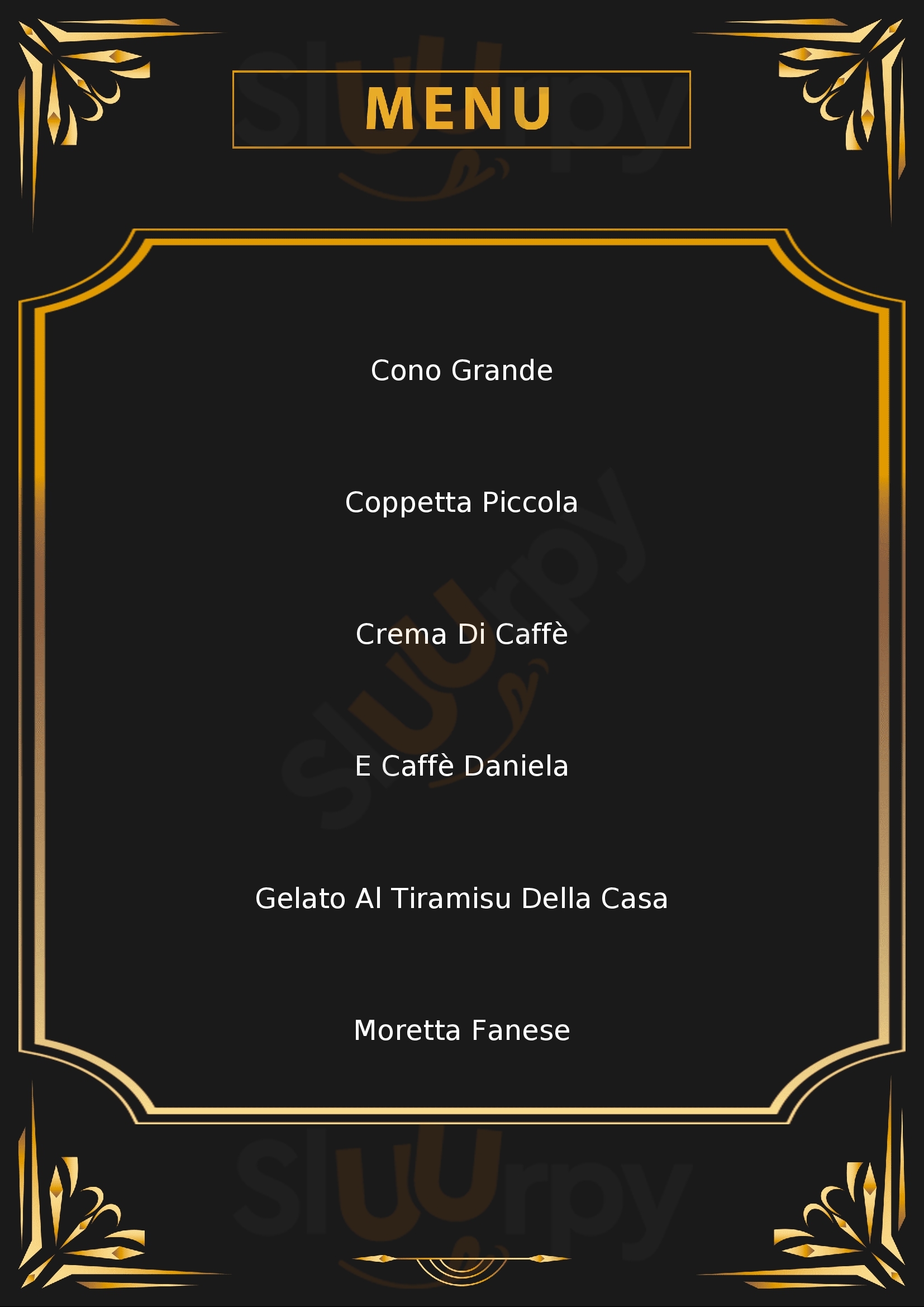 Caffe Cristallo Fano menù 1 pagina