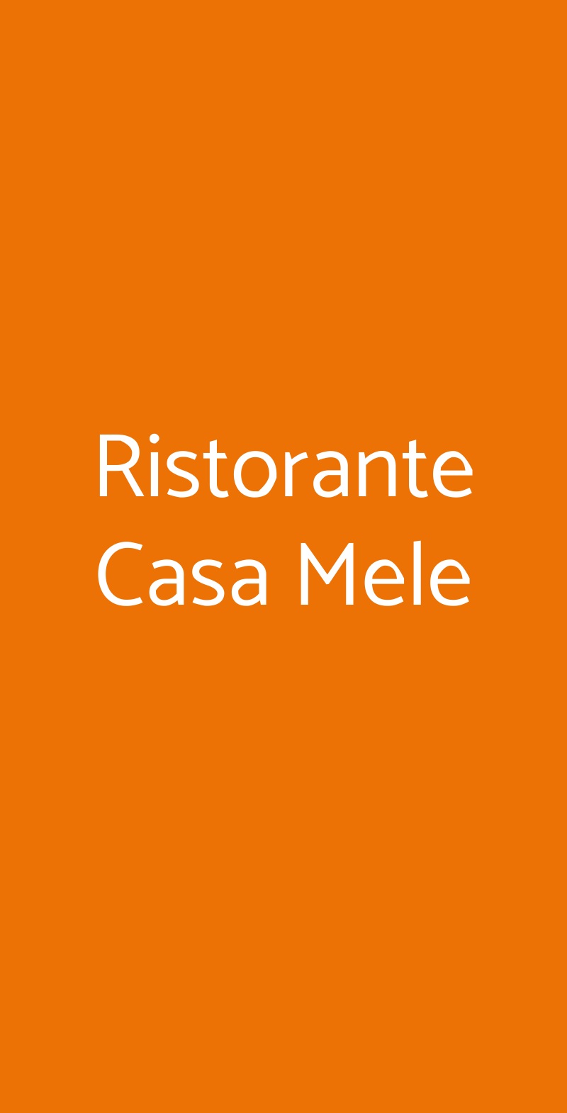 Ristorante Casa Mele Positano menù 1 pagina