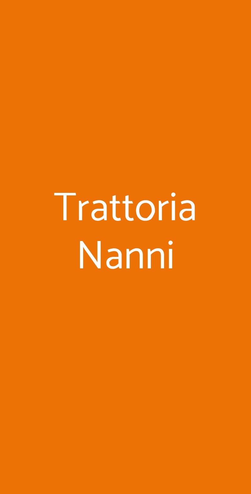 Trattoria Nanni Napoli menù 1 pagina