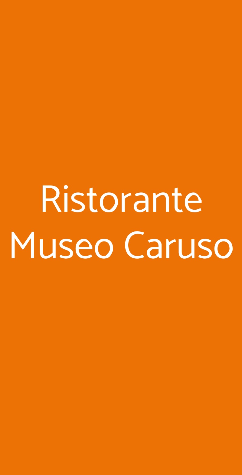 Ristorante Museo Caruso Sorrento menù 1 pagina