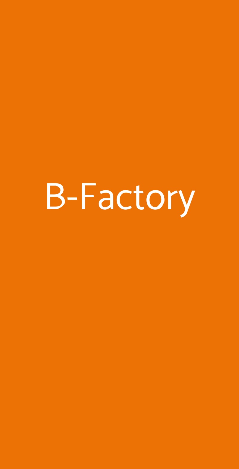 B-Factory Napoli menù 1 pagina