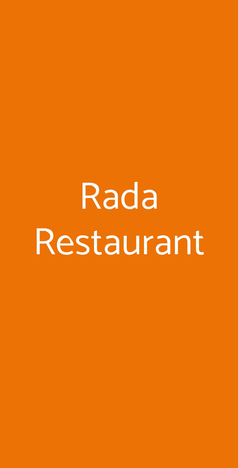 Rada Restaurant Positano menù 1 pagina