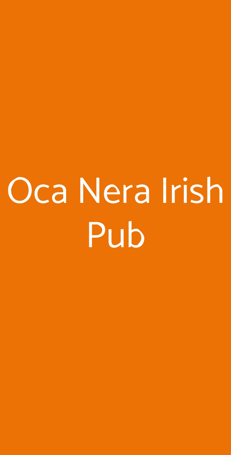 Oca Nera Irish Pub Napoli menù 1 pagina
